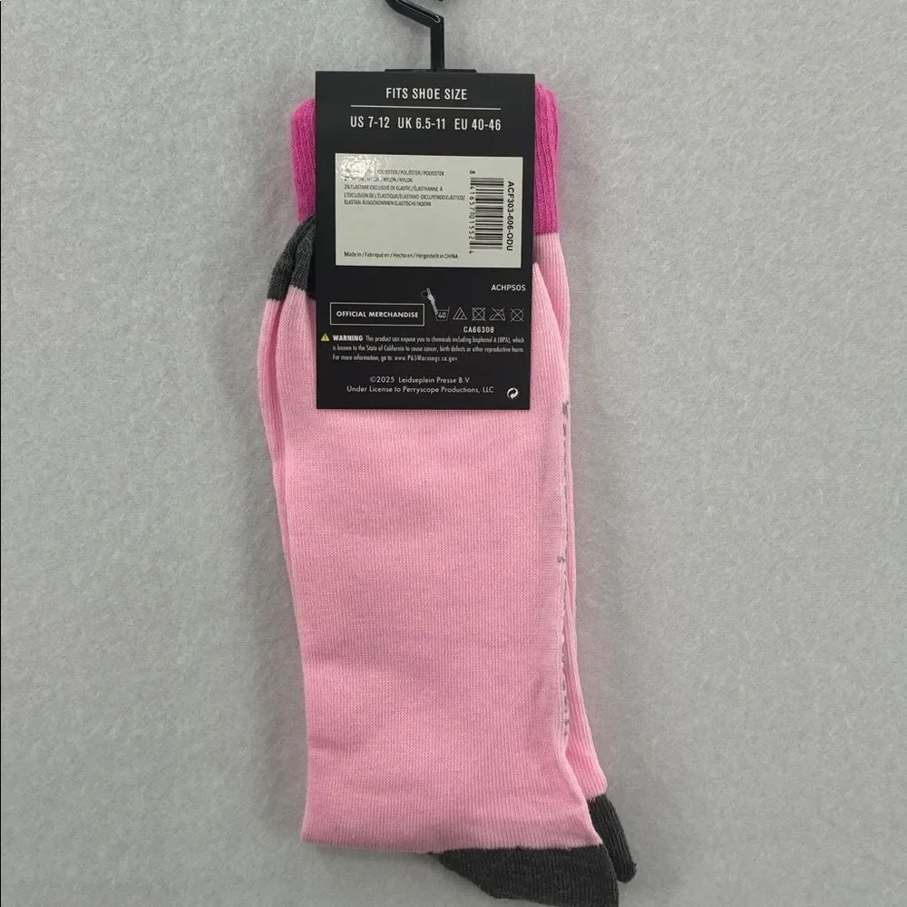 AC/DC Pink and Gray Men's Socks size 7-12